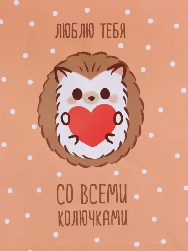 Пакет подарочный ламинированный "Люблю тебя" 26 х 12 х 32 см