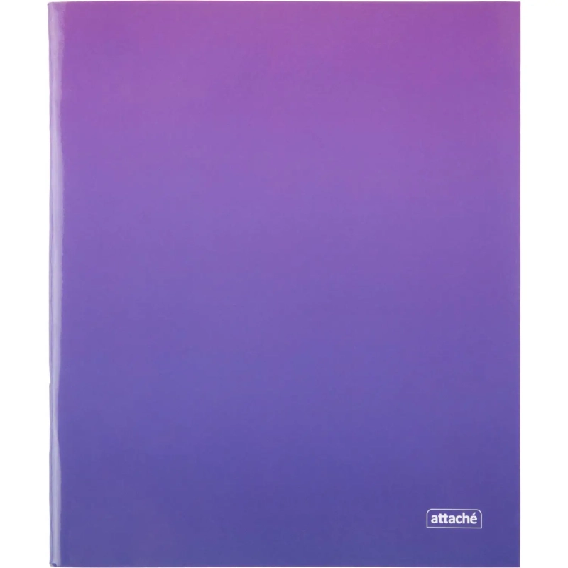 Тетрадь общая А5 48л Attache Градиент Фиолет клетка, 65г, скрепка, УФ-лак
