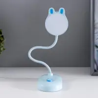 Лампа настольная RISALUX &laquo;Мими&raquo;, светодиодная, 3 Вт, диммер, USB, голубая, 8&times;12.5&times;32 см