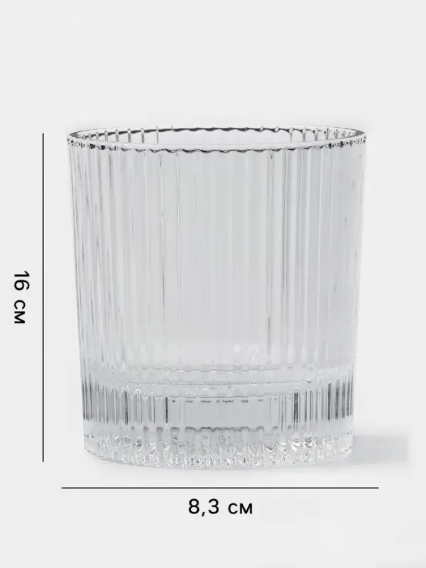 Набор стаканов для виски Magistro &laquo;Страйп&raquo;, 300 мл, 8.75&times;9.25 см, 6 шт., стекло, прозрачный