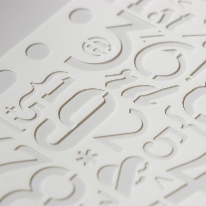 Трафарет пластик Трафарет пластик "Цифры и знаки" 13х14 см