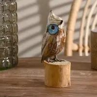 Cувенир «Сова на пеньке», 18 см, дерево