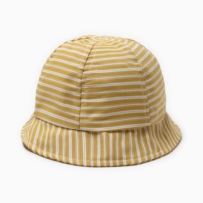 Панама детская Панама детская "Полосатик" MINAKU, цвет горчичный, р-р 46