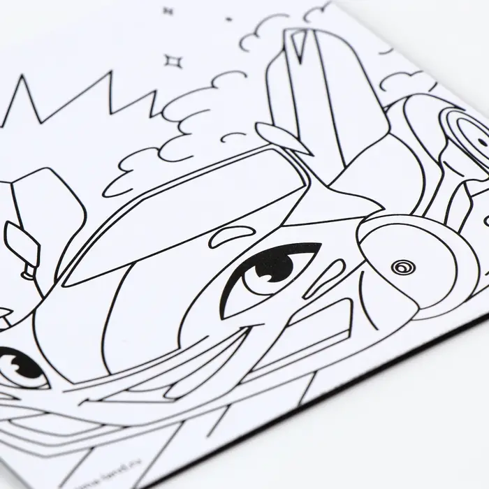 Магнит-раскраска «Тачка», 10 × 10 см