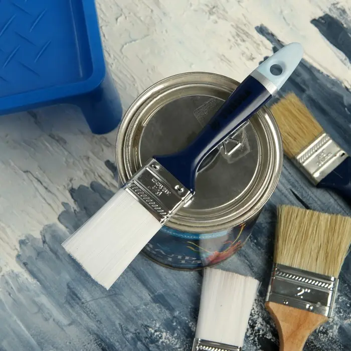 Кисть плоская ТУНДРА, искусственная щетина, пластиковая рукоятка, 1.5 Кисть плоская ТУНДРА, искусственная щетина, пластиковая рукоятка, 1.5", 38 мм