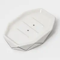 Аксессуары для ванной &laquo;Локо&raquo;, 4 предмета, дозатор для мыла 280 мл, мыльница, 2 стакана 250 мл, белые