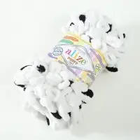 Плюшевая пряжа для вязания руками ALIZE, Puffy color, 100% микрополиэстер, 9 м/100 г, (6450)