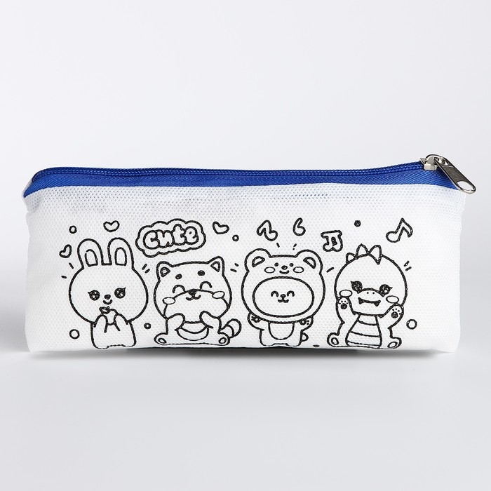 Набор для творчества: Пенал раскраска «Зверята», фломастеры 6 цветов Набор для творчества: Пенал раскраска «Зверята», фломастеры 6 цветов