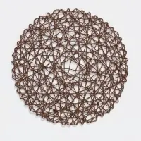 Салфетка сервировочная на стол Доляна &laquo;Одуванчик&raquo;, d=38 см, коричневая
