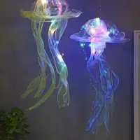 Набор светящихся медуз 2 шт ночник LED RGB 3хAG13 20х20х50 см