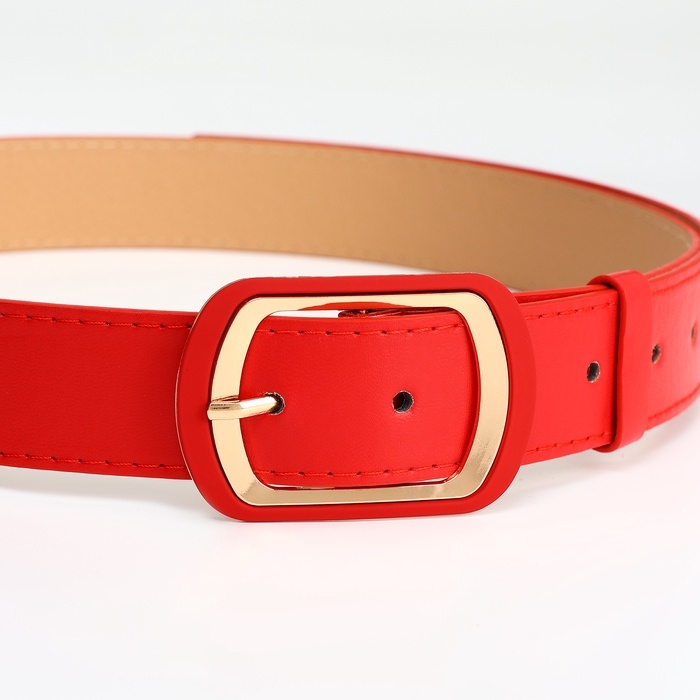 Ремень женский, ширина 2,9 см, пряжка металл, цвет красный Ремень женский, ширина 2,9 см, пряжка металл, цвет красный