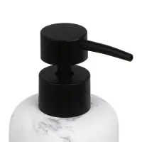 Диспенсер для жидкого мыла тм VETTA Мрамор, 300мл, смола (полирезин), бело-серый, 7,4x7,4x16,5см