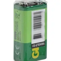 Батарейка солевая GP Greencell Extra Heavy Duty, 6F22-1S, 9 В, крона, спайка, 1 шт.