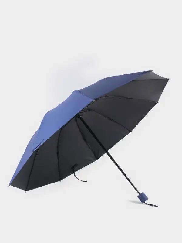 Зонт механический &laquo;Однотон&raquo;, 4 сложения, 10 спиц, R=54/62 см, d=108 см, МИКС