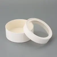 Коробка подарочная круглая с окном, завальцованная, белая, 15&times;6 см