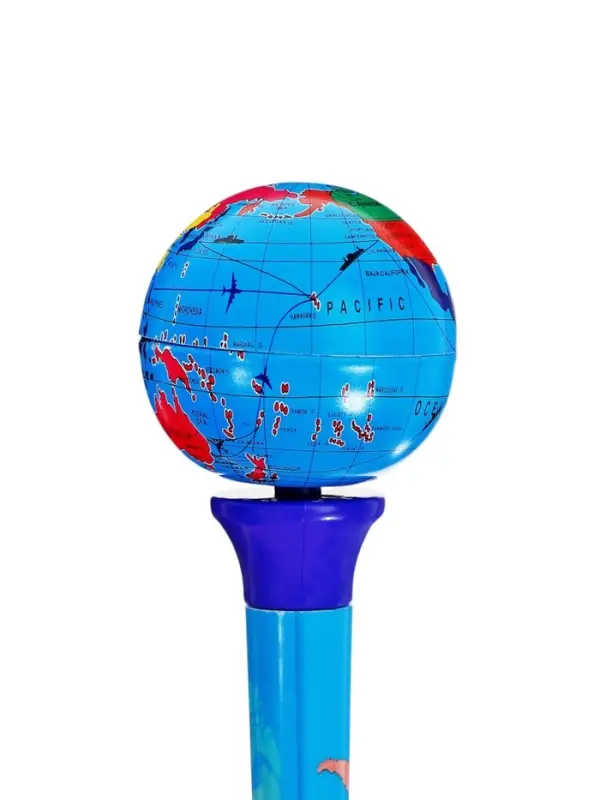Ручка гелевая-прикол спиннер, Глобус МИКС