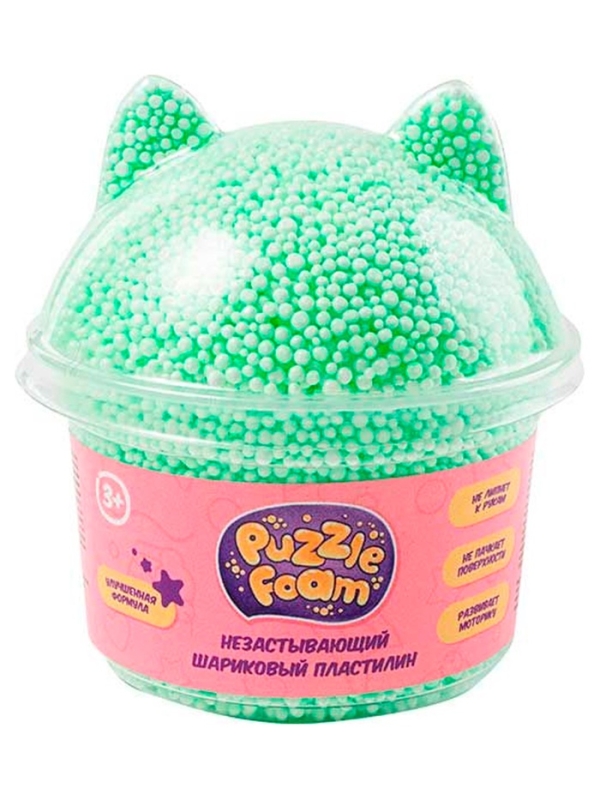 Шариковый пластилин Crazy Clay, с фигурной крышкой котик FM049 Шариковый пластилин Crazy Clay, с фигурной крышкой котик FM049