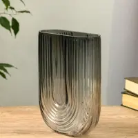 Ваза для цветов &laquo;Айрис&raquo;, 23.5&times;17&times;7 см, стекло, серая