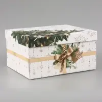 Коробка подарочная, складная 31.2&times;25.6&times;16.1 см &laquo;Золотой Новый год&raquo;