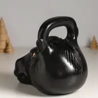 Копилка для денег &laquo;Гиря конь&raquo;, гипс, 20.5&times;25 см, чёрный