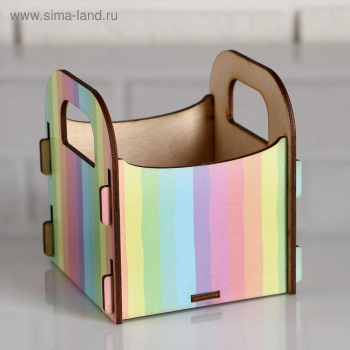 Кашпо деревянное 10.5×10×11 см подарочное Рокси Смит  Кашпо деревянное 10.5×10×11 см подарочное Рокси Смит "Маме! Слоник", коробка