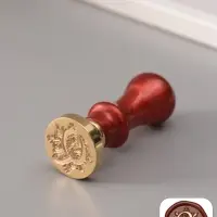 Печать для сургуча с пластиковой ручкой &laquo;Буква Q на вензеле&raquo;, 2.5&times;2.5&times;6.3 см