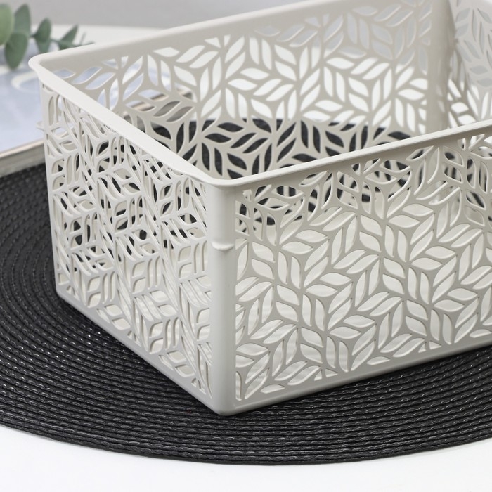 Корзинка для хранения без крышки Linden, 3,2 л, 23×16×11 см, светло-серый Корзинка для хранения без крышки Linden, 3,2 л, 23×16×11 см, светло-серый