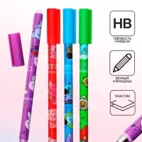 Вечный карандаш чернографитный Calligrata, НВ, корпус с рисунком, МИКС