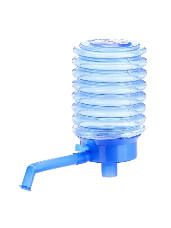 Помпа для воды, механическая, прозрачная, под бутыль от 11 до 19 л, голубая