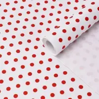 Бумага упаковочная крафт белый "Бисер красный", 0,68 х 10 &plusmn;5% м, 50 г