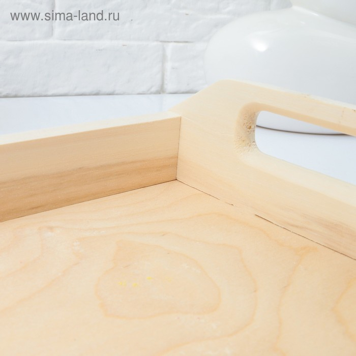 Поднос деревянный для завтрака прямой №1, МАССИВ, 30х20х7см Поднос деревянный для завтрака прямой №1, МАССИВ, 30х20х7см