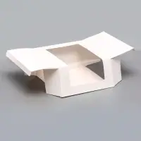 Кондитерская упаковка с окном, белая, 23.5&times;23.5&times;11.5 см