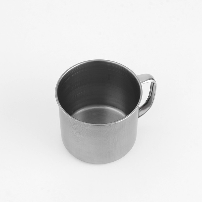 Кружка из нержавеющей стали с крышкой «Вестерн», 520 мл, цвет хромированный Кружка из нержавеющей стали с крышкой «Вестерн», 520 мл, цвет хромированный