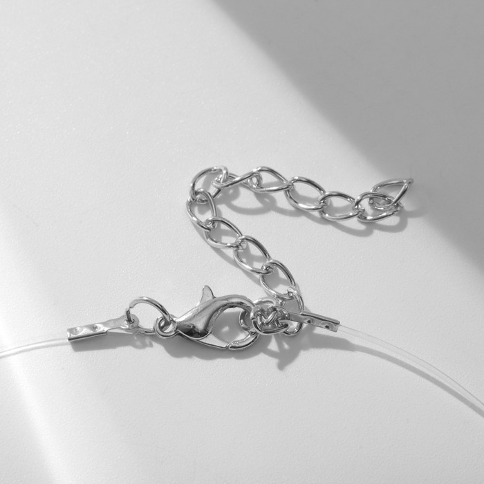 Кулон «Счастье ждёт тебя» страза на леске, цвет белый в серебре, 30 см Кулон «Счастье ждёт тебя» страза на леске, цвет белый в серебре, 30 см