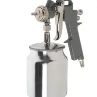 Краскораспылитель пневматический ТУНДРА, до 4 бар, сопло 1.5 мм, нижний бачок 0.75 л