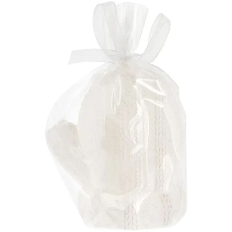 Свеча Kniteam, варежка, белая Свеча Kniteam, варежка, белая