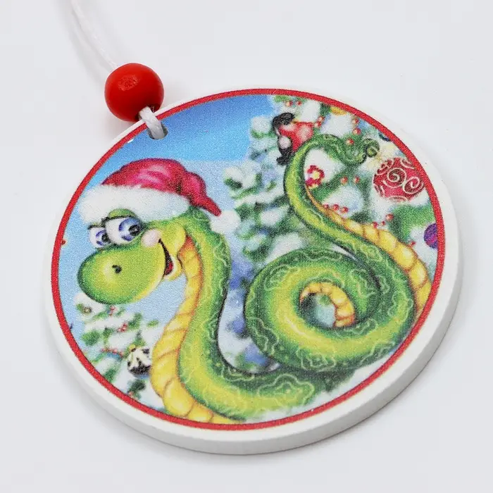 Елочные игрушки в деревянной подарочной упаковке, 12 шт.