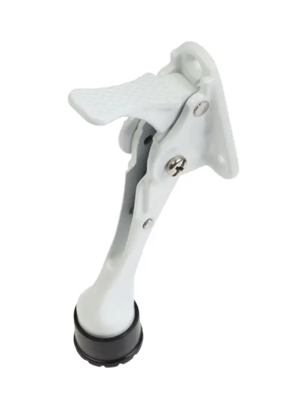 Фиксатор дверной LOCKLAND “козья ножка”, с автоподъемом, цвет белый Фиксатор дверной LOCKLAND “козья ножка”, с автоподъемом, цвет белый