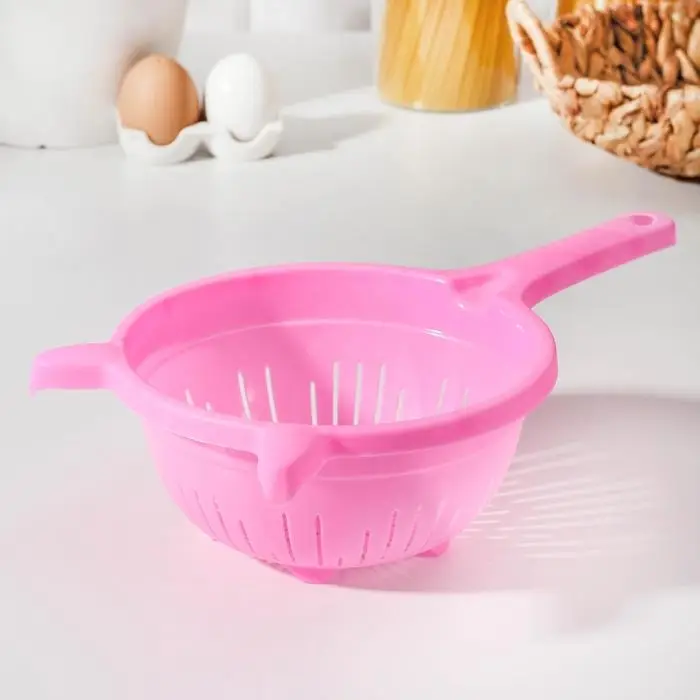 Дуршлаг кухонный Альт-Пласт, 1.6 л, d=19 см, пластик, МИКС