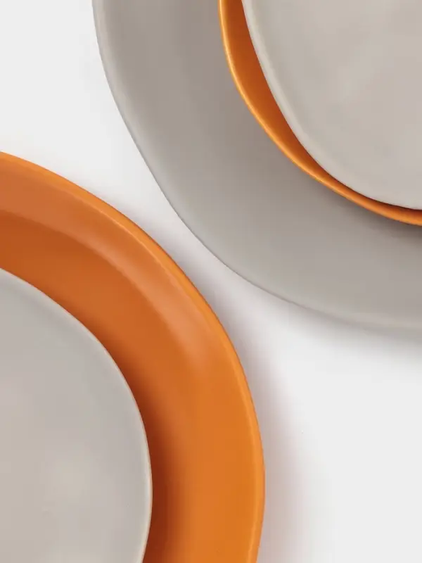 Тарелка Magistro Potter, d=17.7 см, фарфор, оранжевая