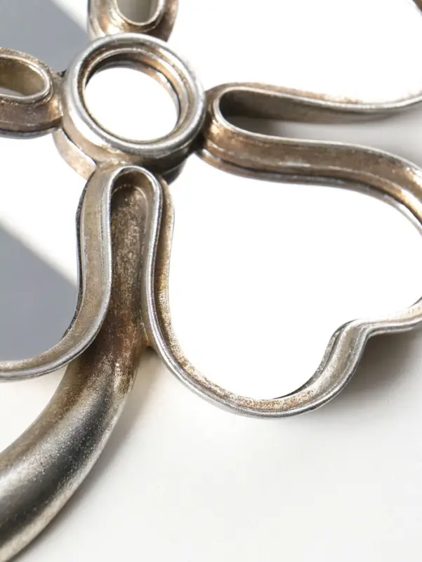 Панно настенное полистоун &laquo;Зеркальный клевер&raquo;, под серебро, 19&times;2.5&times;26 см