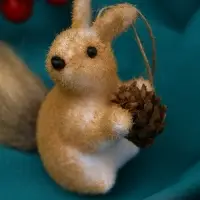 Украшение ёлочное "Бельчонок" 8х13 см, бежевый