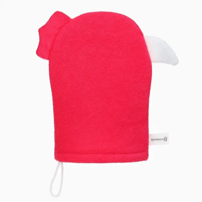 Детская мочалка для купания Крошка Я &laquo;Фламинго&raquo;, махра