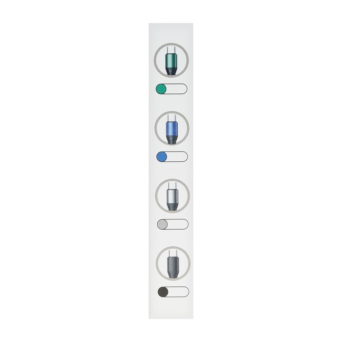 Кабель Type-C - Type-C, 3 А, 66 W, быстрая зарядка, тканевая оплётка, 1 метр, синий