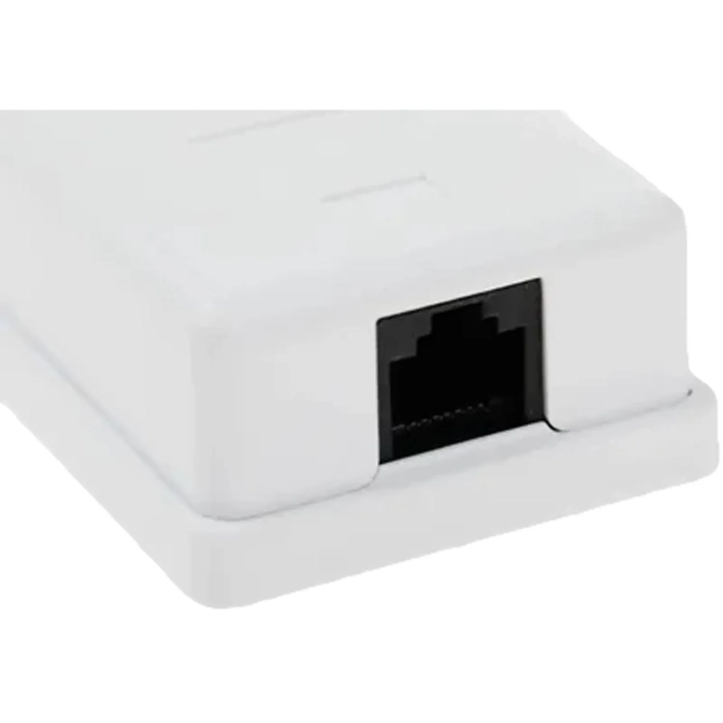 Розетка настенная TWT TWT-SM1-45-WH 1 порт RJ-45 кат. 5е, UTP, белая