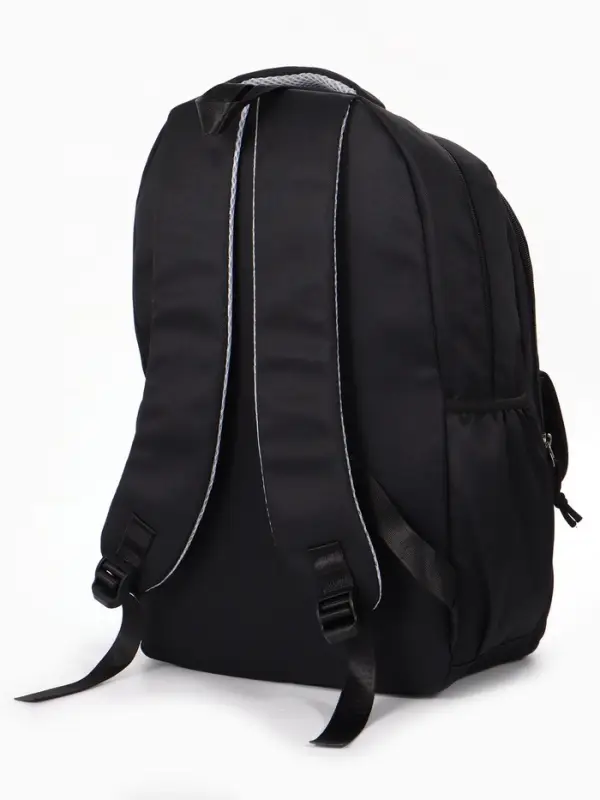 Рюкзак школьный &laquo;Смайл&raquo;, 2 отделения, 3 кармана, 31&times;15&times;46 см, чёрный