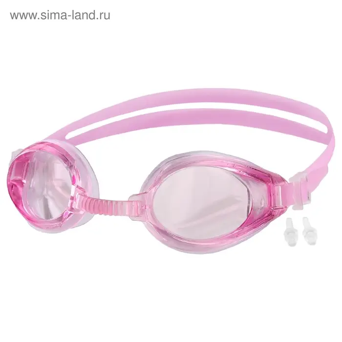 Очки для плавания ONLYTOP, беруши, цвета МИКС