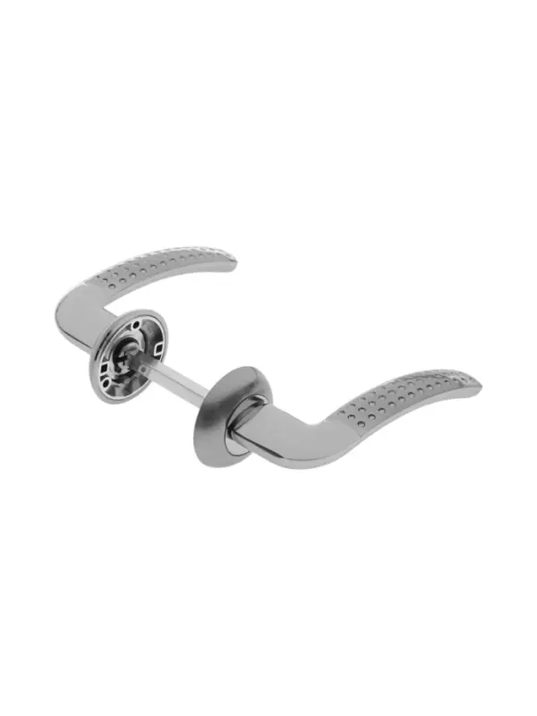 Ручка раздельная LOCKLAND 011 SN/CP, цвет сатиновый никель/хром
