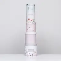 Набор шляпных подарочных коробок 5 в 1 &laquo;Цветочный&raquo;, 20&times;20&times;20‒14&times;14&times;14 см