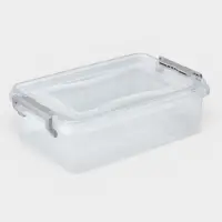 Контейнер для хранения с крышкой, 3.6 л, 31&times;20&times;9 см, прозрачный, ручки цвет МИКС